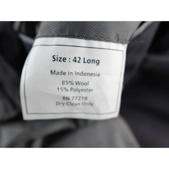 Wilke Rodriguez Classic Black Two Button Blazer Mens Business Casual Suit 42L